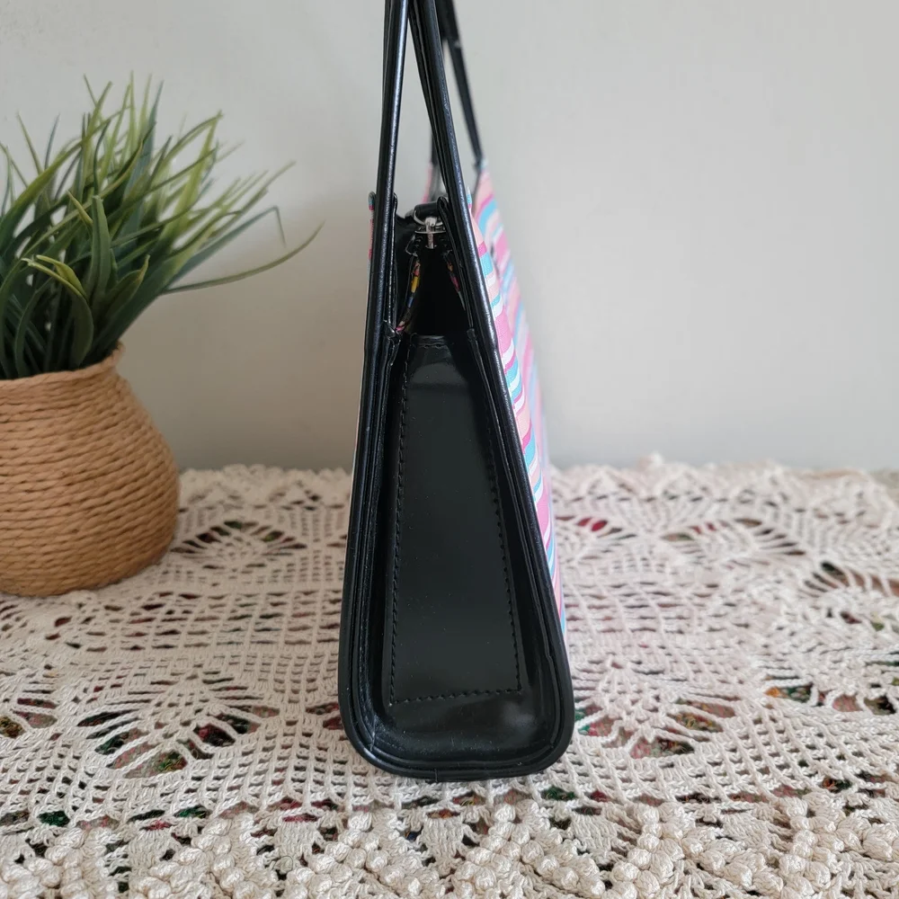 Kate Spade Pink and Blue Striped Shoulder Bag Set